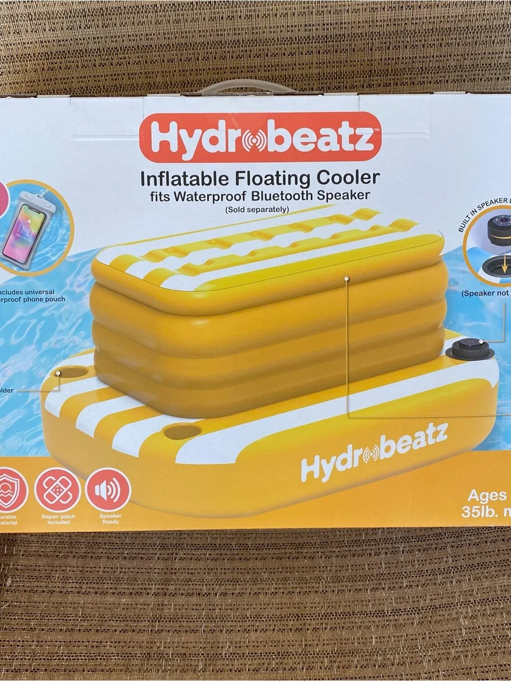 Inflatable Floating Cooler - Yellow